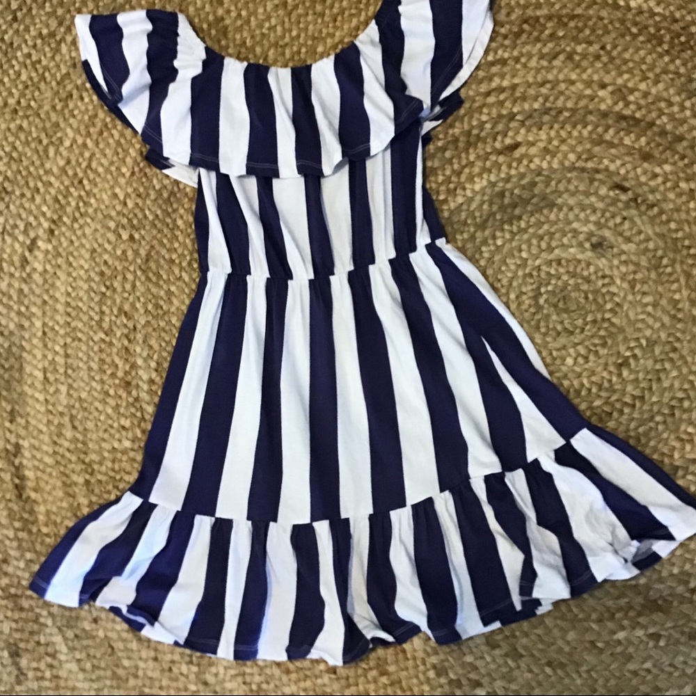 On Or Off Shoulder Striped Dress